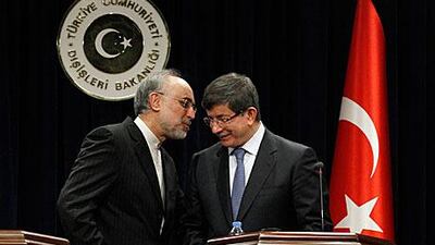 Turkey has been playing a key mediating role in defusing tensions over Iran, as illustrated yesterday when Turkey’s foreign minister, Ahmet Davutoglu, and his Iranian counterpart, Ali Akbar Salehi, left, had discussions in Ankara.