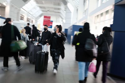 New York’s LaGuardia Airport on November 24. Despite warnings from the government and politicians not to travel for the Thanksgiving holiday due to the pandemic, millions of Americans have been travelling to meet friends and family. Getty Images/AFP