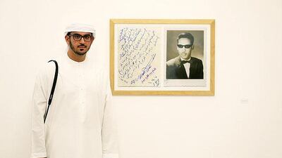 Ammar Al Attar with part of his Campus Art Dubai project at JamJar gallery in Al Quoz in Dubai