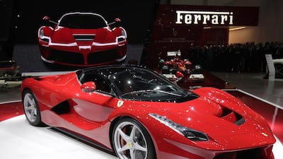 The LaFerrari hybrid car at the Geneva motor show. It just pips Tesla's new Model S in the speed stakes. Denis Balibouse / Reuters