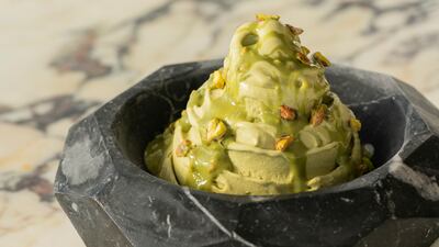 The pistachio gelato is the dish of the night