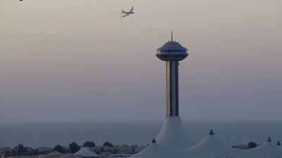 Those who chose to satisfy their curiosity after hearing a rumble in the air saw a 380-tonne passenger jet airliner cruising at an altitude of no more than 600 feet. Christopher Pike / The National