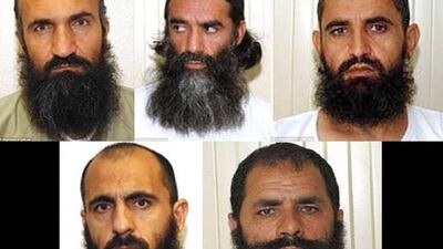 Taliban prisoners released in exchange for US Sergeant Bowe Bergdahl: (From top left) Khairullah Khairkhwa, Mullah Norullah Noori, Abdul Haq Wasiq; (Bottom left) Mohammed Nabi, Mohammad Fazl. Photos courtesy Department of Defence