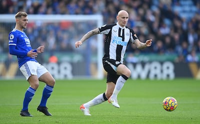 Jonjo Shelvey spent the best part of seven seasons at Newcastle. His affection for the club and the city is clear. Getty Images