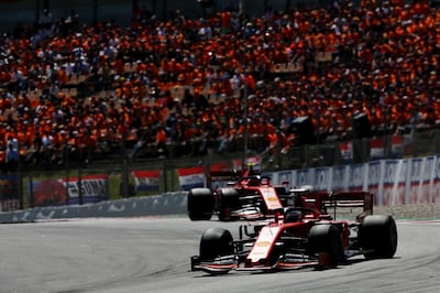 Sebastian Vettel and Leclerc He held up teammate Charles Leclerc and it took Ferrari four laps to tell Vettel to allow him past. Charles Coates / Getty Images