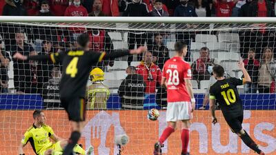 GOALKEEPER: Odysseas Vlachodimos (Benfica) - The Greek goalkeeper’s crucial late save from Ajax’s Antony kept the most captivating tie of the week very much alive, at 2-2, going into the second leg in Amsterdam. He had earlier made two other decisive interventions on a busy night. AP Photo