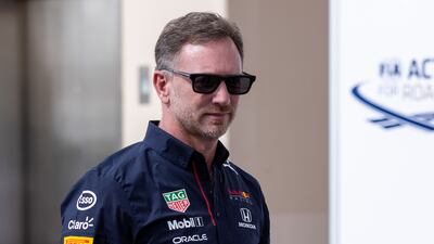 Christian Horner, team principal of Red Bull, arrives at the Yas Marina paddocks area for the championship-deciding Abu Dhabi Grand Prix. Victor Besa / The National