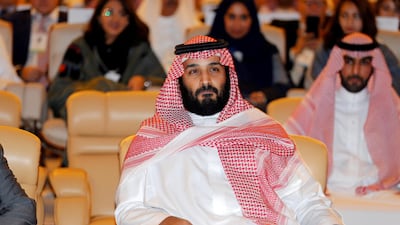 Saudi Crown Prince Mohammed bin Salman, pictured here attending the Future Investment Initiative conference in Riyadh on October 24, 2017, has said Iran's arming of the Houthi rebels may constitute an act of war. Hamad I Mohammed / Reuters