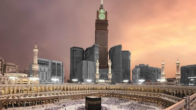 Makkah Clock Royal Tower, part of the Abraj Al Bait complex overlooking the Grand Mosque in Makkah. Photo: Fairmont Hotels & Resorts