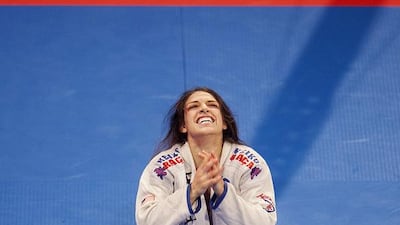 First Mackenzie Lynn Dern had to get past Gabriella Garcia, which she did as Garcia lost on a penalty on the final day of Abu Dhabi World Professional Jiu-Jitsu Championship, at the IPIC Arena in Zayed Sports City. Mona Al Marzooqi/ The National