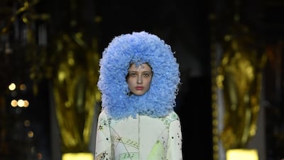 Schiaparelli's 2019 Spring-Summer Haute Couture collection fashion show in Paris, on January 21, 2019. Getty Images