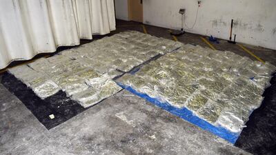 In August 2019, 755kg of methamphetamine was found hidden under frozen cow hide from Mexico. The crystal meth was wrapped in aluminium foil and sandwiched among 18 pallets of hide that arrived in Sydney aboard a shipping container marked 'Salty Bovine Skin'. AFP