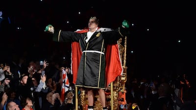 Tyson Fury meanwhile dressed as a more traditional English king. Joe Camporeale / USA TODAY Sports