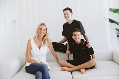 Angela Soudi took her sons to the UK to spend time with extended family. Photo: Angela Soudi