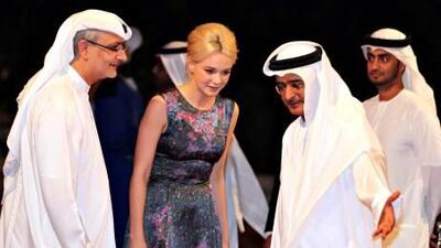 British actress Carey Mulligan, greeted by the festival chairman Abdel Hamid Jumaa.