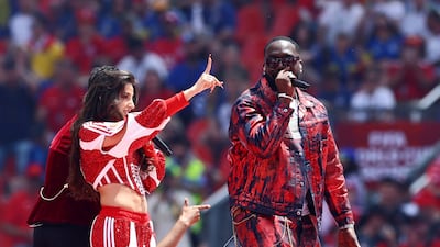 Singers Nora Fatehi, Vegedream and Sanjoy perform. Reuters