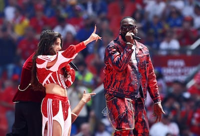 Singers Nora Fatehi and Vegedream perform in the Toronto Stadium. Reuters