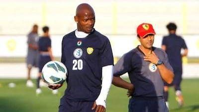 Achille Emana is feeling more involved at Al Wasl, with the coaching staff relying on him to play mentor to younger players. Jake Badger for The National