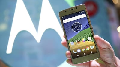 The Lenovo Moto G5 sells for Dh699. Paul Hanna / Reuters