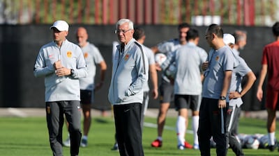 China manager Marcello Lippi during training before the start of the Asian Cup at Al Wahda Academy in Abu Dhabi.