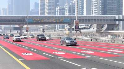A render sent out by Dubai's RTA ahead of speed limit changes next month. Photo: RTA