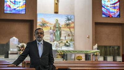 Calistus Silva has put off his eye surgery until after the Pope leaves. He will be taking part in the Pope's mass by helping give communion. Khushnum Bhandari for The National