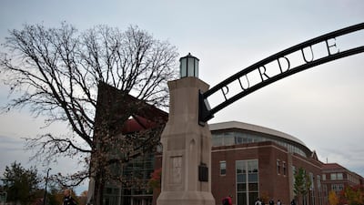 The entrance to Stadium Mall on the campus of Purdue University in Indiana, US. Daniel Acker