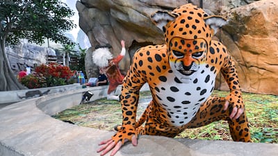 When the performances are over, the performers join visitors to the park for meet-and-greets