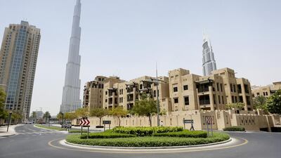 DOWNTOWN DUBAI APARTMENTS: Q4 2015-Q1 2016 down 2%. Q1 2015-Q1 2016 down 2%. Studio - between Dh65,000 and Dh105,000. 1BR - between Dh95,000 and Dh130,000. 2BR - between Dh140,000 and Dh200,000. 3BR - between Dh180,000 and Dh300,000. Sarah Dea / The National