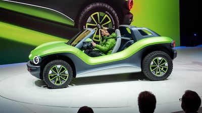 The buggy arrives at the show. Robert Hradil / Getty Images