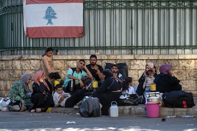 Internally-displaced residents in Beirut. Getty