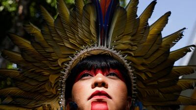 Celia Xakriaba, from the Xakriaba indigenous people, elected candidate for Minas Gerais state deputy, in Brazil. Reuters / Adriano Machado
