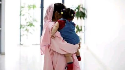 This 10-month old child is one of 43 children under the age of five who are housed with their mothers in a separate wing of the Dubai Female Prison in Al Aweer.