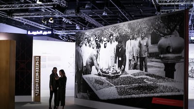 The Zayed-Gandhi Digital Exhibition opened on Tuesday in Manarat Al Saadiyat in Abu Dhabi. Organised by the Ministry of Culture and Knowledge Development, in collaboration with the Mahatama Gandhi Digital Museum in New Delhi, the exhibition celebrates the humanitarian values and legacies of Sheikh Zayed bin Sultan Al Nahyan and Mahatma Gandhi.