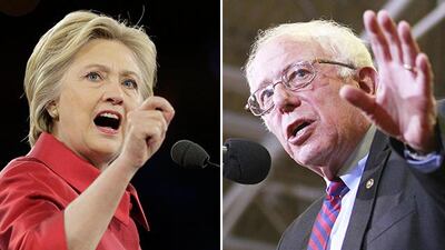 Democratic US presidential candidates Hillary Clinton and Bernie Sanders. Reuters / Joshua Roberts