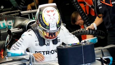 Lewis Hamilton has been amazed by 'plant-based food' over the past two days. Diego Azubel / EPA