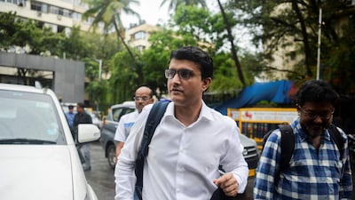 Sourav Ganguly arrives for an electoral meeting at the BCC) headquarters in Mumbai. AFP