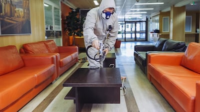 The spray destroys viruses on surfaces and does not need to be reapplied for up to a year. Courtesy: Nanoksi