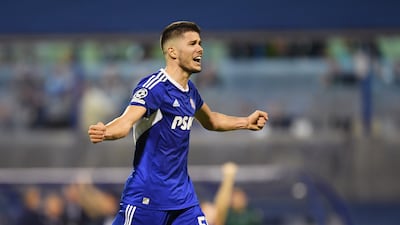 Dino Peric of Dinamo Zagreb celebrates after the match. Getty