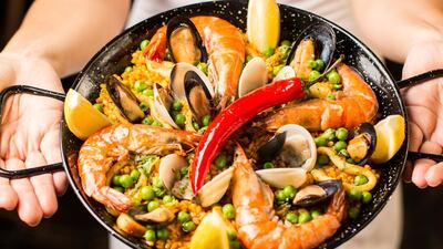 Paella at Andalucia Tapas & Grill