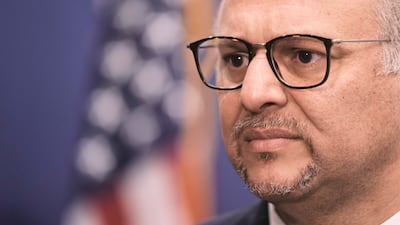 Massad Boulos during a visit to Cairo. AP