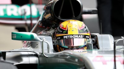 Mercedes' Lewis Hamilton in action in the final practice session at Silverstone.