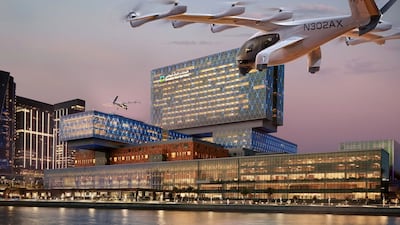 Archer Aviation said its Midnight aircraft can carry up to four passengers to the clinic. Photo: Cleveland Clinic Abu Dhabi