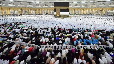 Pilgrims at prayer. SPA
