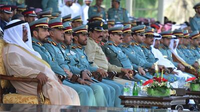 Cadet alumni attend the graduation ceremony