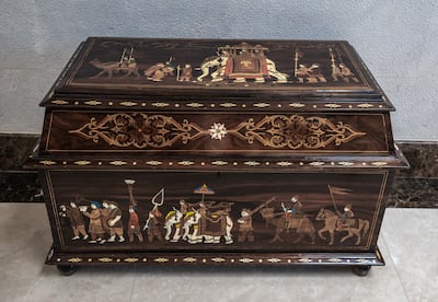Two delicate chest of drawers made of rosewood have been imported from India. Victor Besa / The National