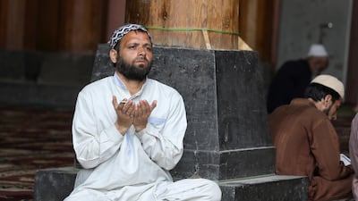 Kashmiri Muslims offer prayers and recite the Quran on the first day of fasting month of Ramadan inside Jamia Masjid (Kashmir's Grand Mosque) in Srinagar,the summer capital of Indian Kashmi. EPA