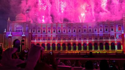 Fireworks during the Sharjah Light Festival's opening night. Reem Mohammed / The National