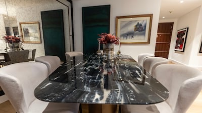 The stylish dining area