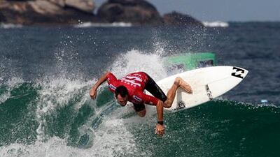 Losses for the struggling Australian company Billabong have tripled. Above, Joel Parkinson of Australia who endorses Billabong. Sergio Moraes / Reuters